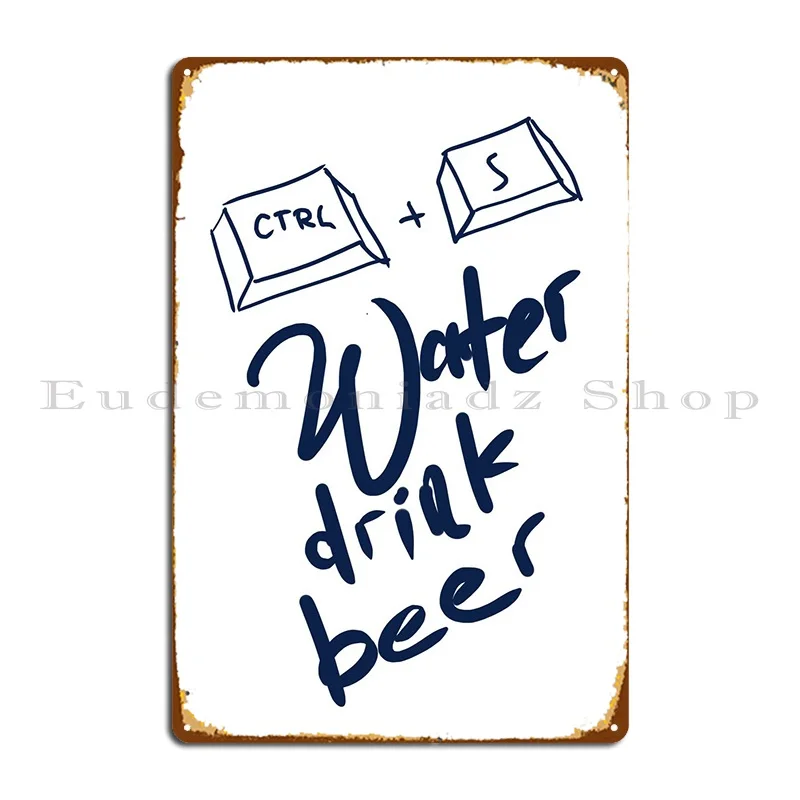 Клавиши + S металлический знак Настенный декор создание таблички Настенная