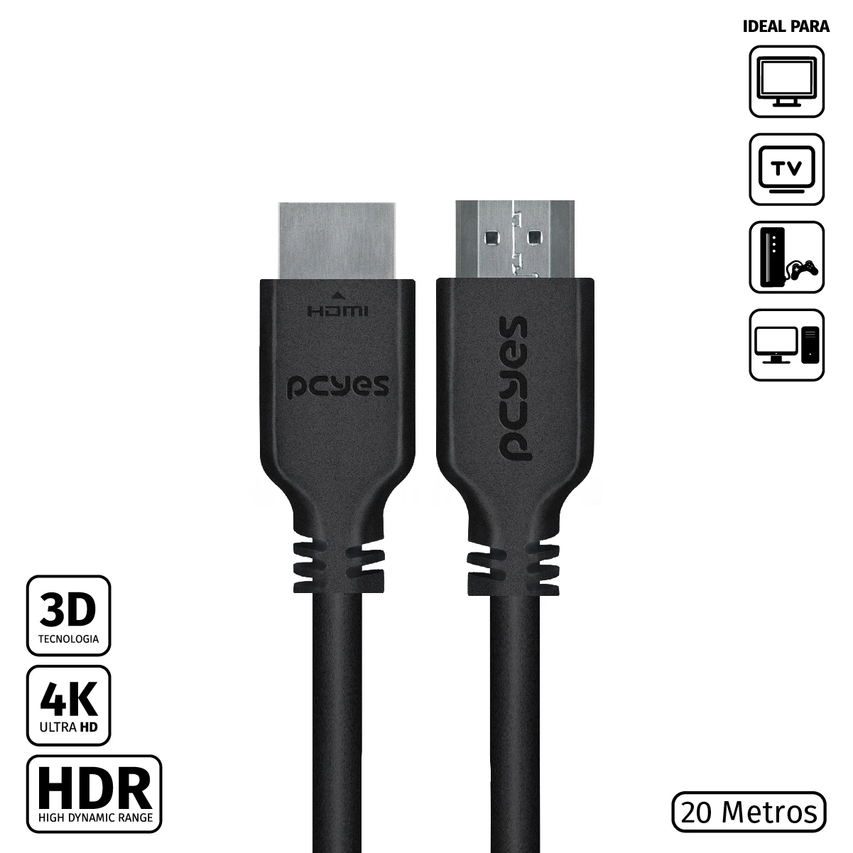 

CABO HDMI 2.0 4K 30AWG PURO COBRE 20 METROS - PHM20-20