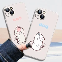 cartoon couple avatar phone case for case iphone 12 mini se 2020 8 plus xr 11 12 13 max pro mini x xs 6 6s 7 7p ifug cartoon