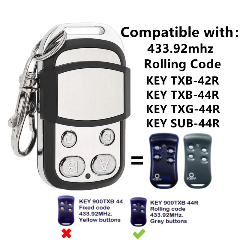 

Брелок для ключей, Φ, Φ, для дистанционного управления гаражом 433 МГц с непрерывно изменяющимся кодом