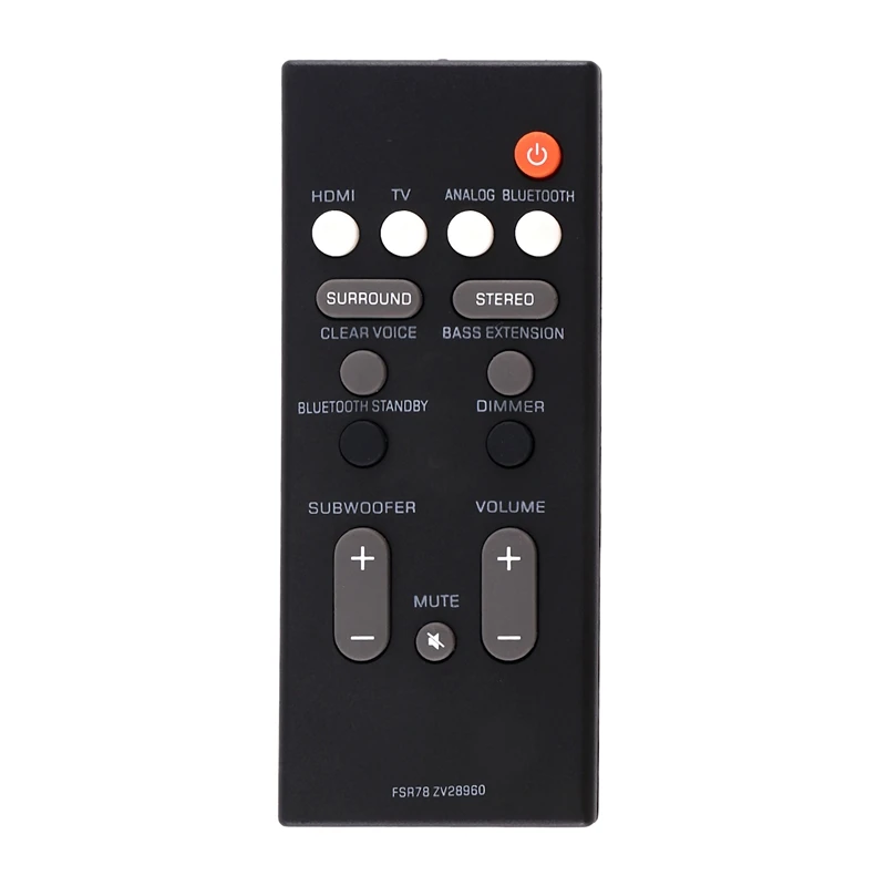 Replacement Remote Control FSR78 ZV28960 For Yamaha YAS-106 YAS-207 ATS-1060 YAS-107 ATS-1070 Bluetooth Soundbar System