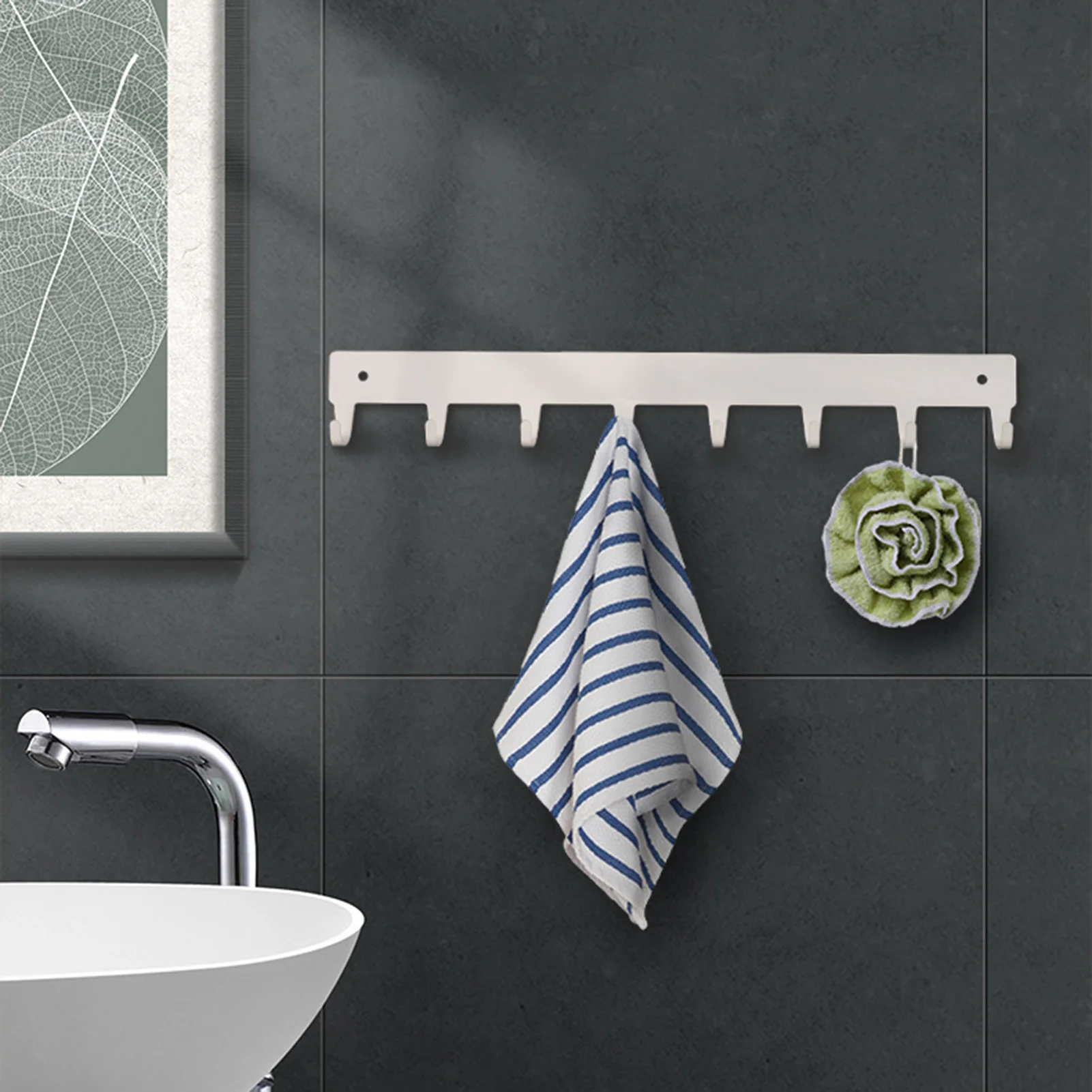 

Клейкий однотонный настенный крючок, Вешалка без следов, без сверления гвоздей, для спальни, кухни, ванной, дома, прочный клей, широко используется