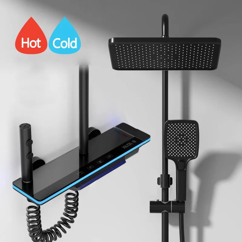 

Душевая система WJNMONE латунная с цифровым дисплеем