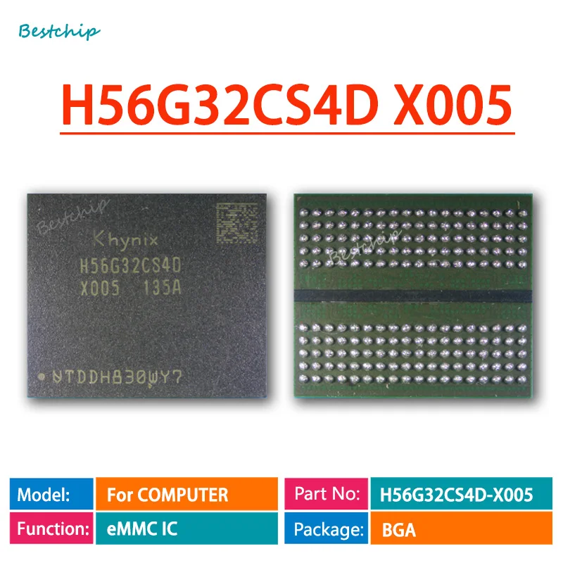 

(1 шт.) 100% Новинка Φ H56G32CS4D X005 H56G32CS40 X005 BGA чипсет