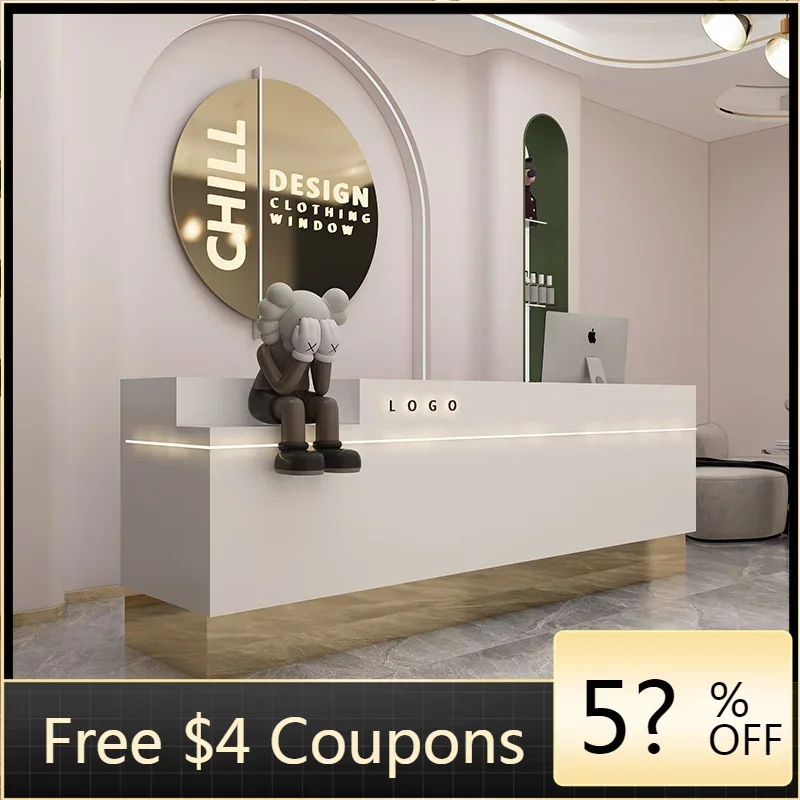 

Supermarket Simple Reception Desk Store Restaurant Consul Mobile Reception Desk Cabinet Standing Schreibtisch Room Furniture