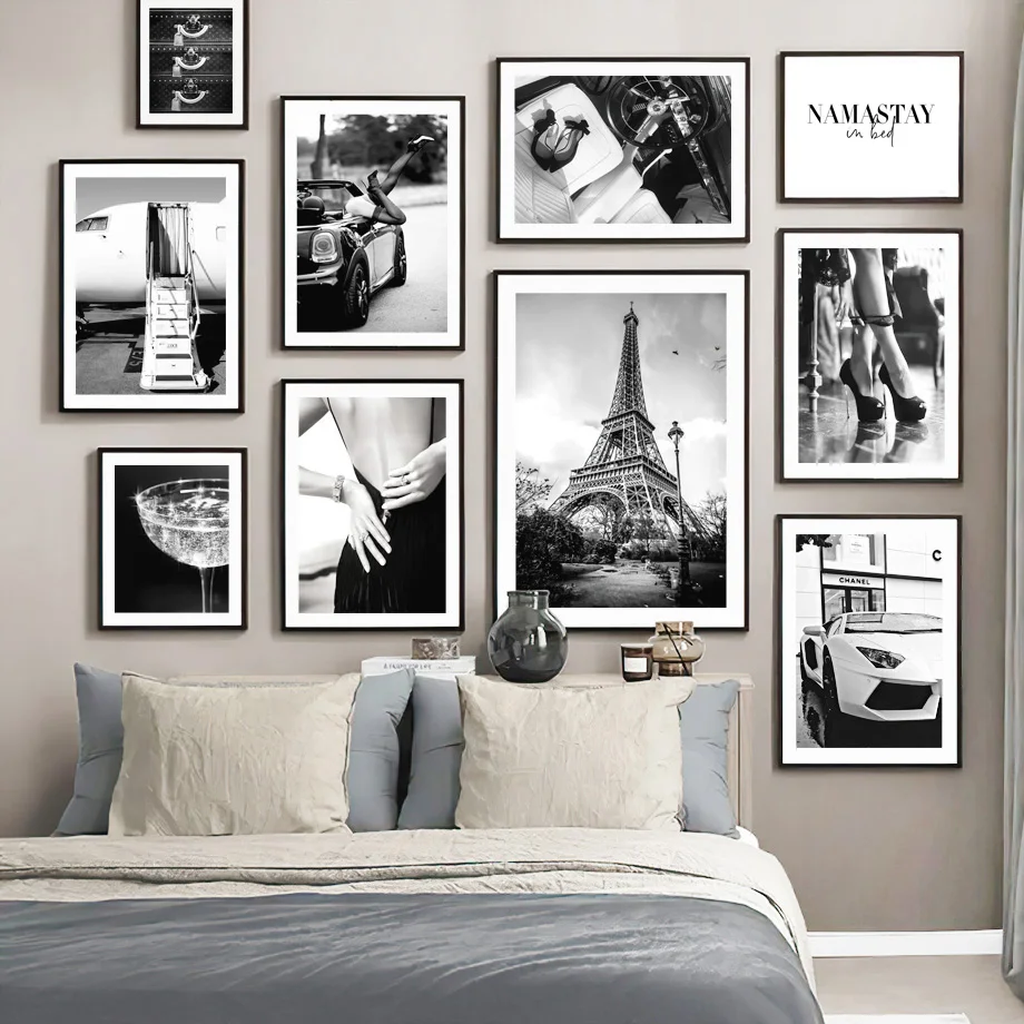 

Vogue Sexy Woman High Heels Stockings Nordic Wall Art Canvas Painting Posters Prints Black White Pictures For Living Room Decor