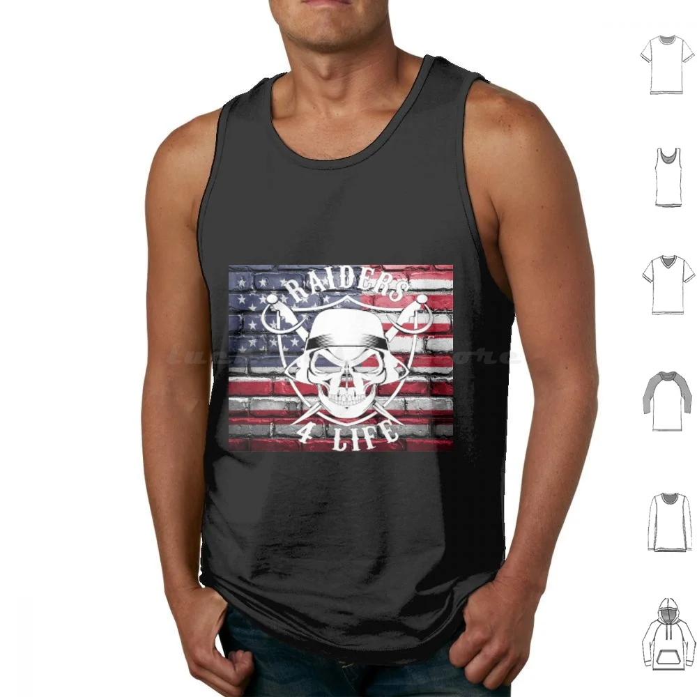 

Raiders Tank Tops Print Cotton Raiders Raiders Football Oakland California Raiders Football Silver And Black Sports