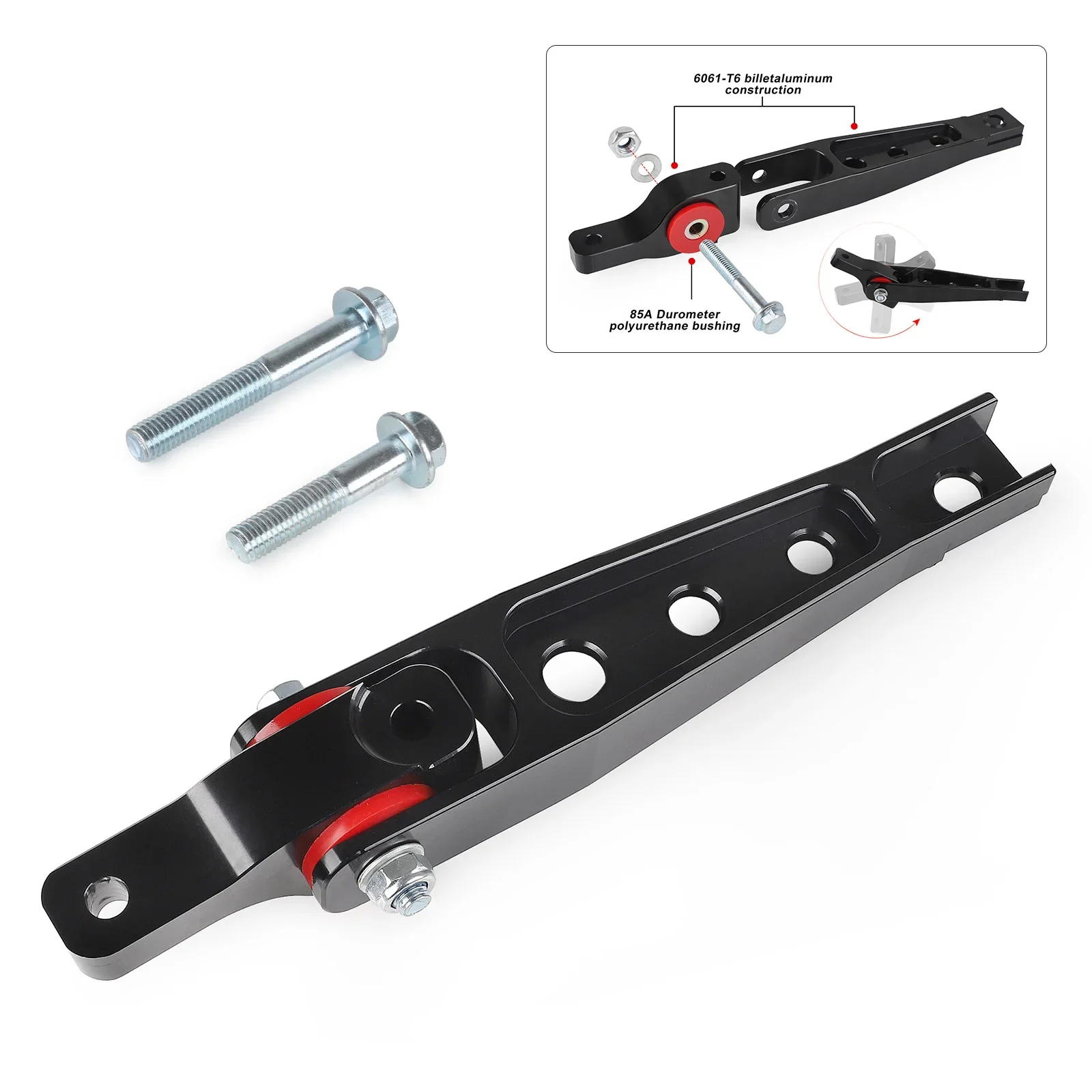 Сферическое крепление для маятника Motorsport Billet Dogbone Mount BlackFor 15+ AUDI 8V/8S Gen3 A3 TT VW Mk7 Golf/R