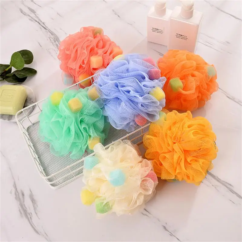 

Bubble Net Bath Flower Pe Bath Ball Soft New Shower Flower Ball Bathroom Supplies Candy Color Bubble Bath Ball Cute Body Cleaner