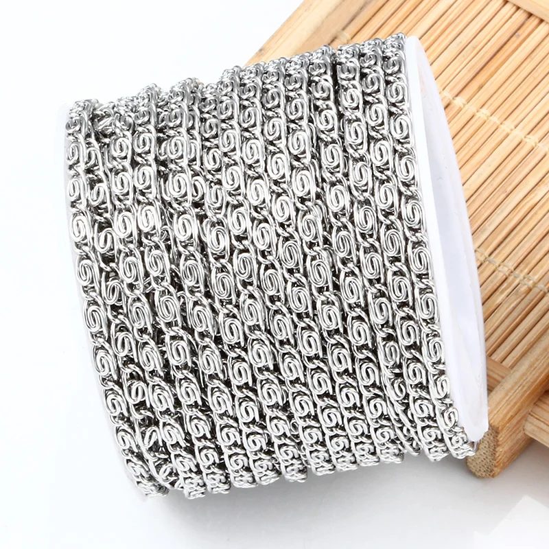 New Fashion Special Paper Clip Shape Chain Stainless Steel Jewellery Making Supplies Accessorie DIY Necklace Bracelet Ornament