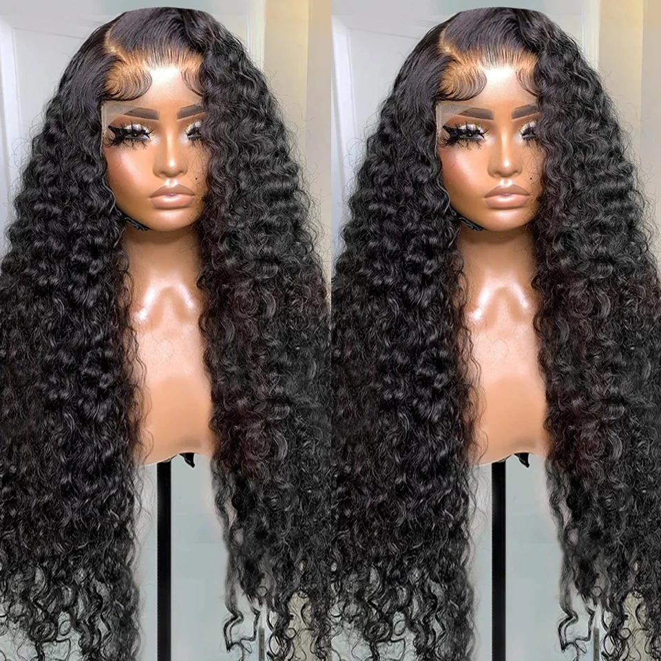 

32inch HD Transparent Kinky Curly 13x4 Lace Front Wig Human Hair Wigs 200% Density 4x4 Closure Wig For Black Women Remy Lace Wig