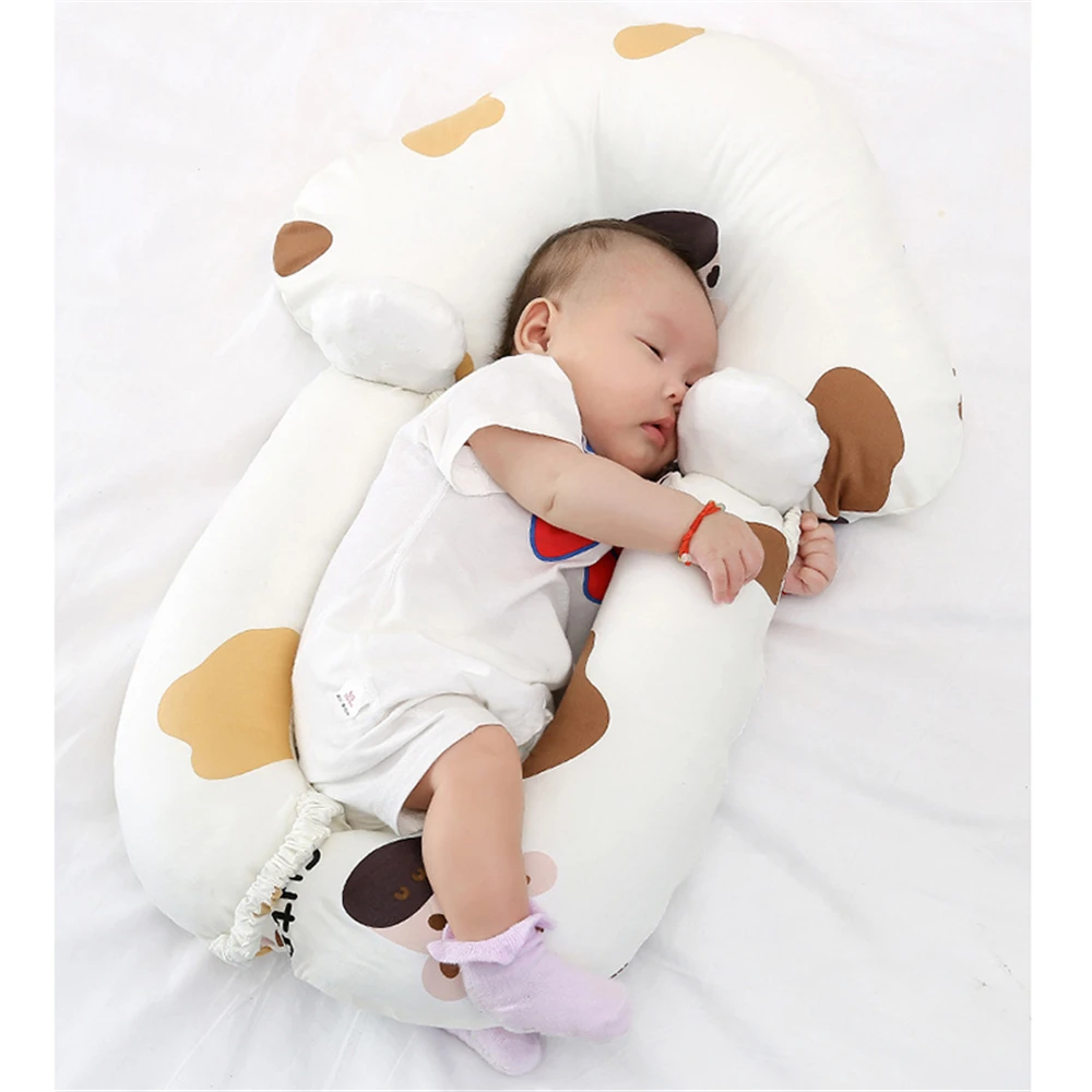 

Newborn Baby Pillow Head Shaping Pillow Baby Head Positioner Breathable Removable Adjustable Anti-Startle Baby Flat Head Cushion