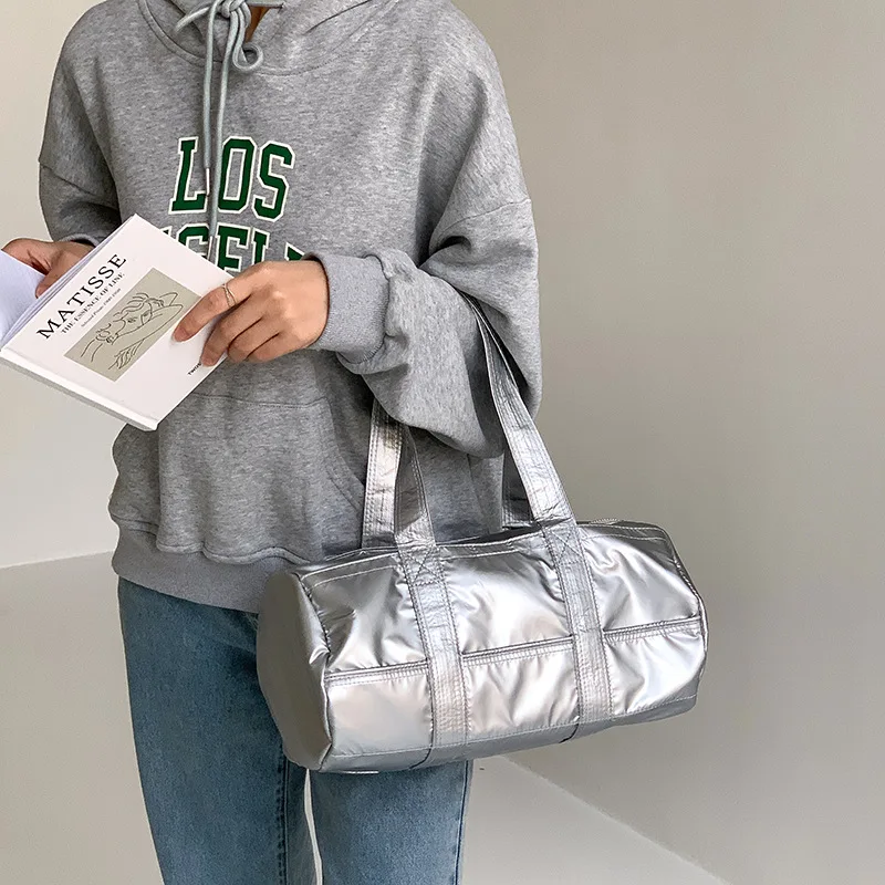 Новинка 22023 женские сумки модная сумка-цилиндр большой емкости для подмышек