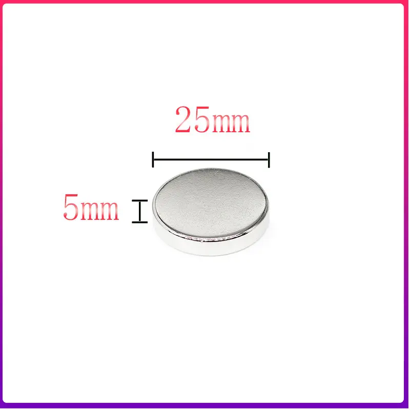 

1/2/5/10/15/20PCS 25x5 mm Disc Strong Powerful Magnets N35 Bulk Round Search Magnet 25x5mm Permanent Neodymium Magnet 25*5