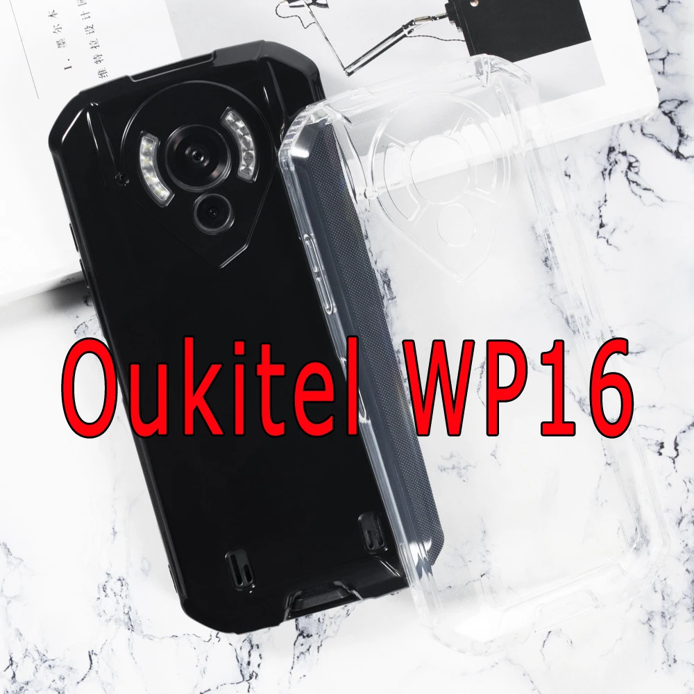 

Case For Oukitel WP16 Cover Funda Silicone Back Soft TPU Transparent Pudding White Protective Shell On For Oukitel WP 16 Case