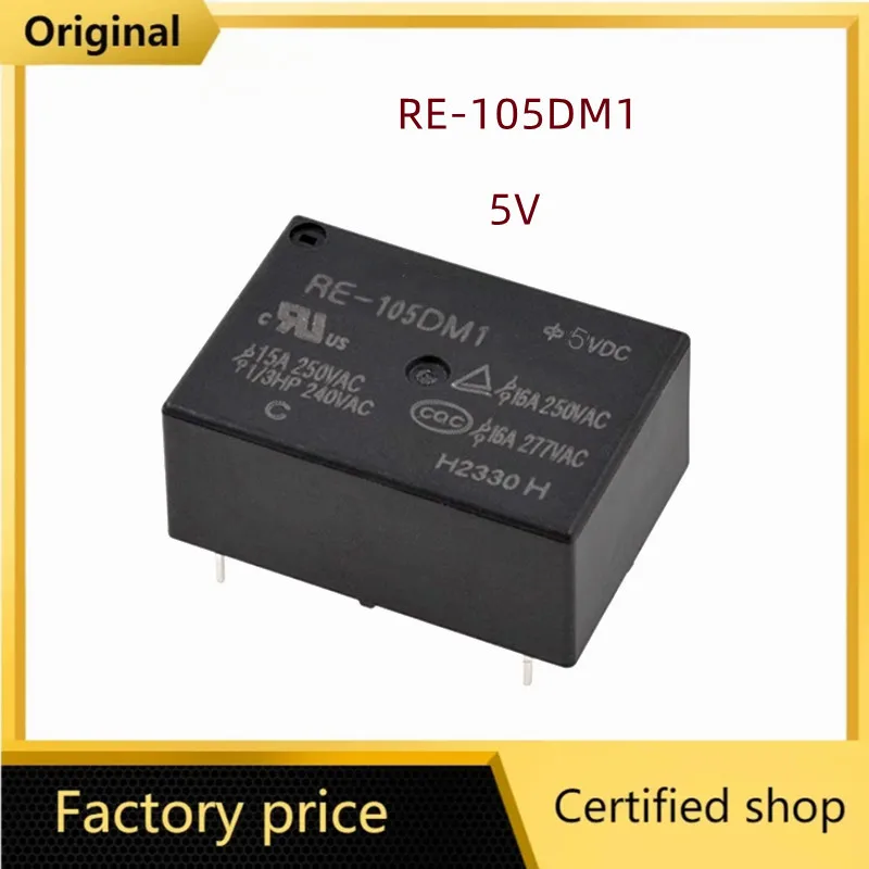 Фото 5 шт./лот RE-105DM1 112DM1 124DM1F 5В 12В 24В 16А 4-контактное силовое реле, заменяемое V6-S-DC5V 12V 24V HF7520-005 012 024 №3