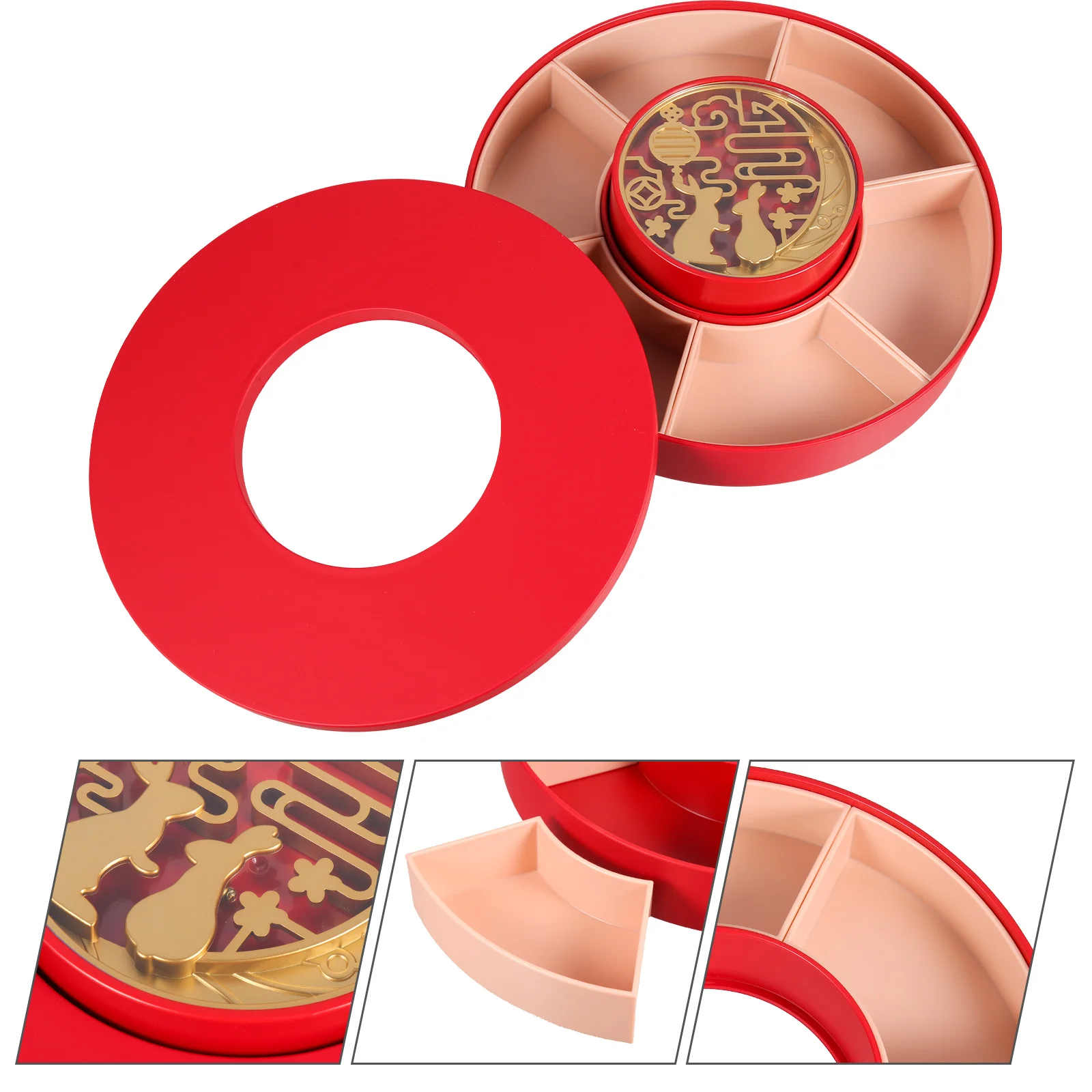 

Plastic Containers Food Compartments Box Cookie Divided Serving Dishes Snack Storage Candy Nut Platter Plate