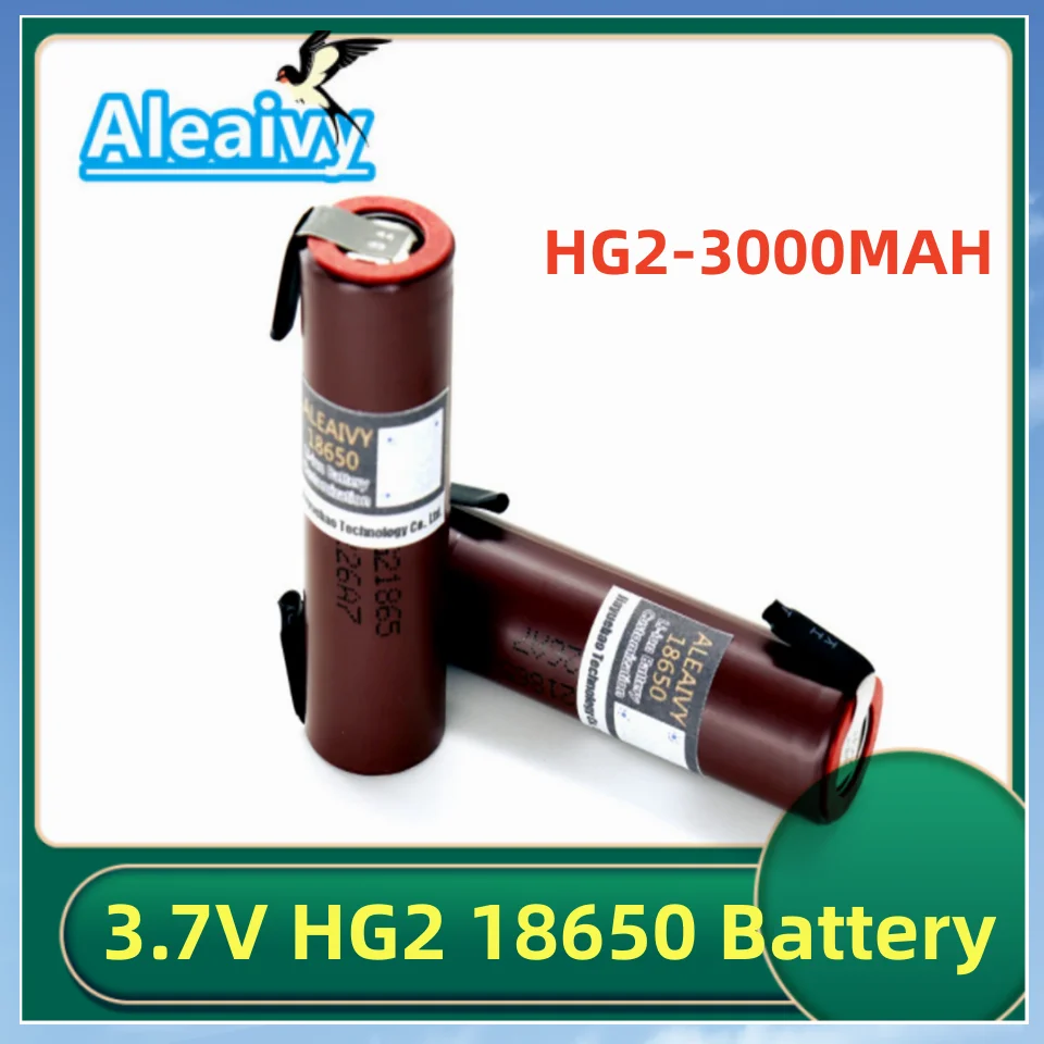 

3.7V HG2 18650 Battery 3000mAh 18650 HG2 3.6V 20A High Power Discharge Li-ion Large Current Battery for screwdriver + DIY Nickel
