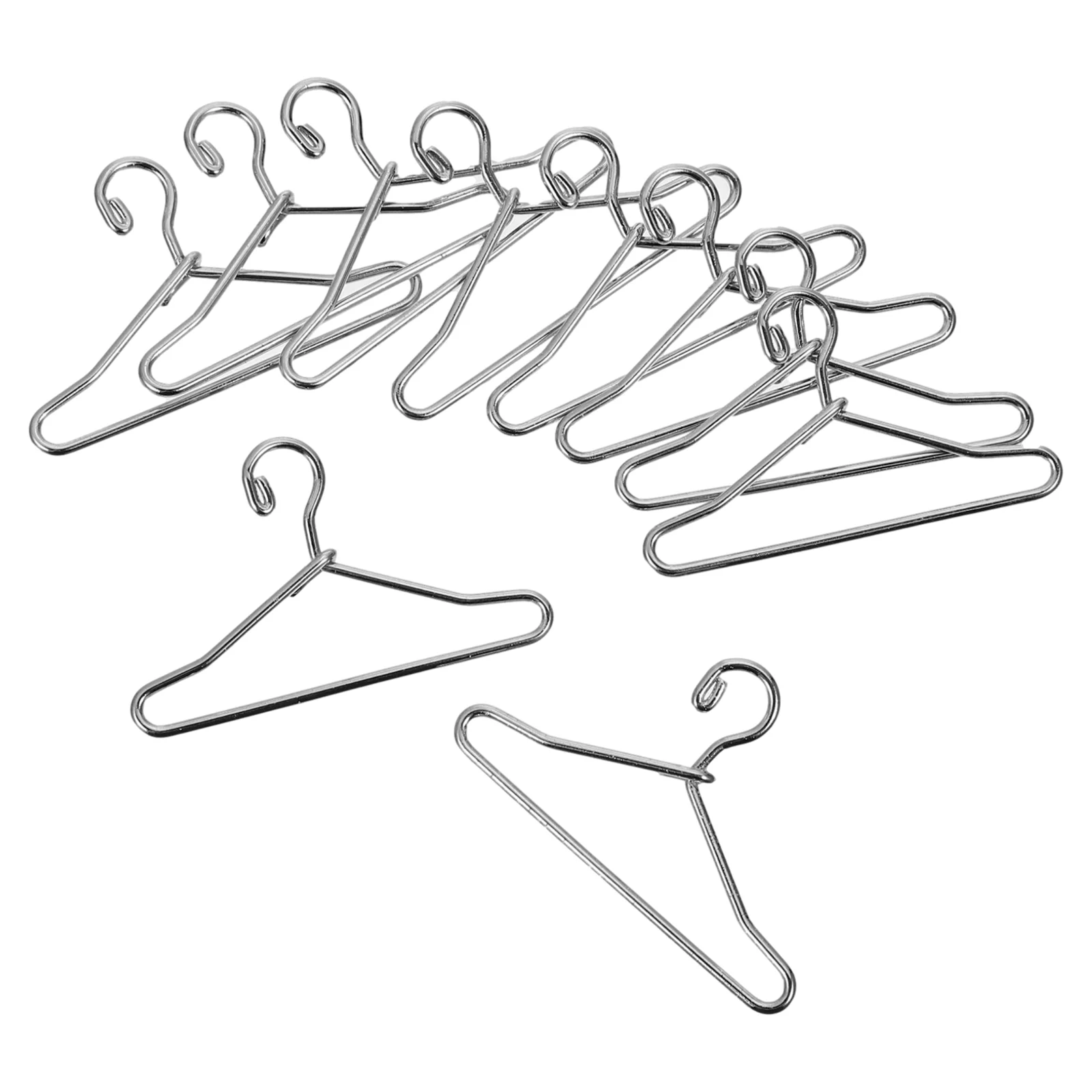 50 PCS Kids Toys Hanger Clothes Dress Holding Rack Set Support Black Coat Holder for Baby
