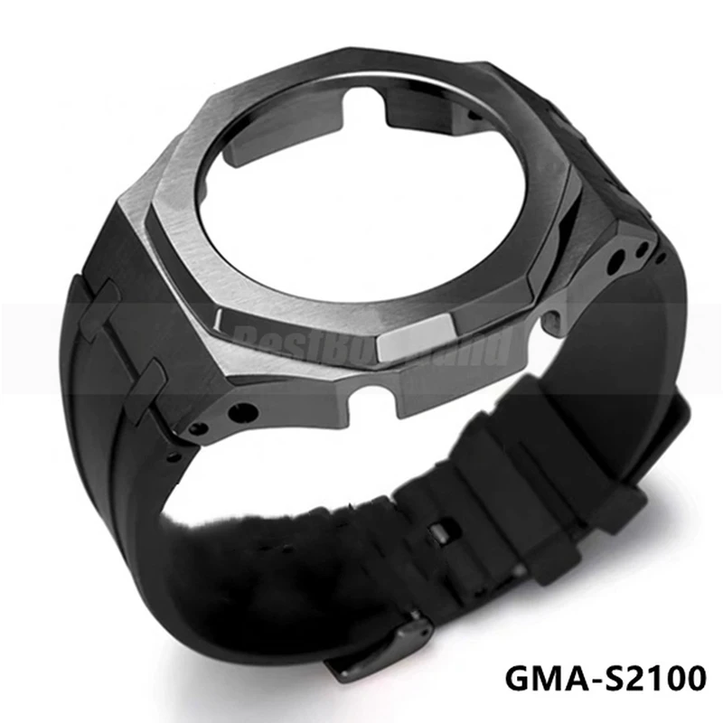 

Ремешок резиновый для GMA S2100 Mini Mod, металлический корпус, аксессуары для модификации браслета часов