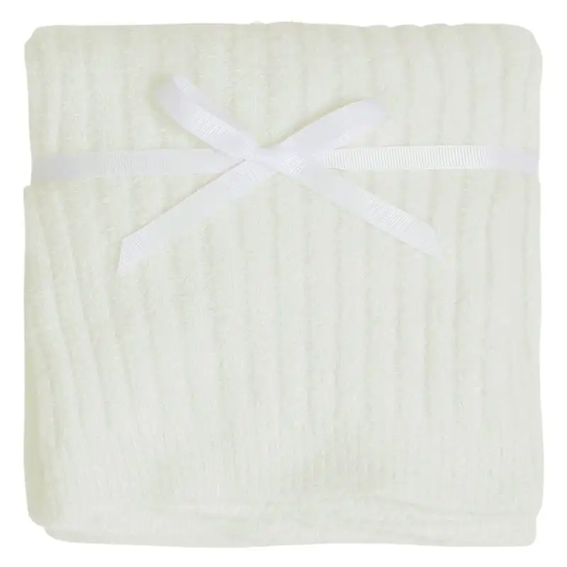 

Infant Boy or Girl Unisex Soft Cozy Viscose Blanket, Ivory