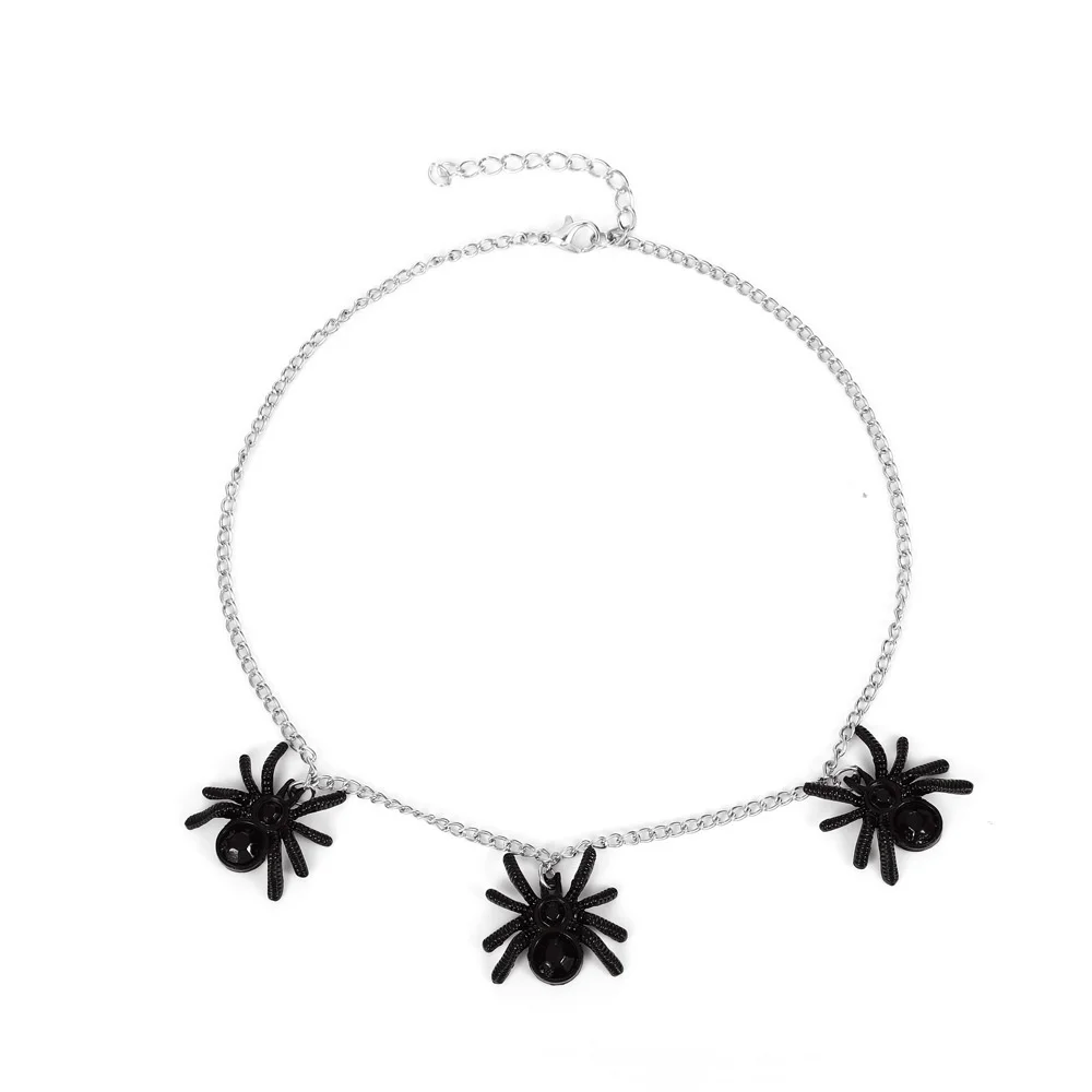 

Vintage Spider Necklace for Women Men Retro Gothic Black Spider Pendant Collar Chain Trendy Accessories Halloween Gifts 2023