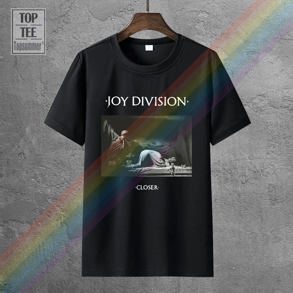 Новинка черная футболка в стиле панк с надписью Joy Division Close Забавные топы унисекс |