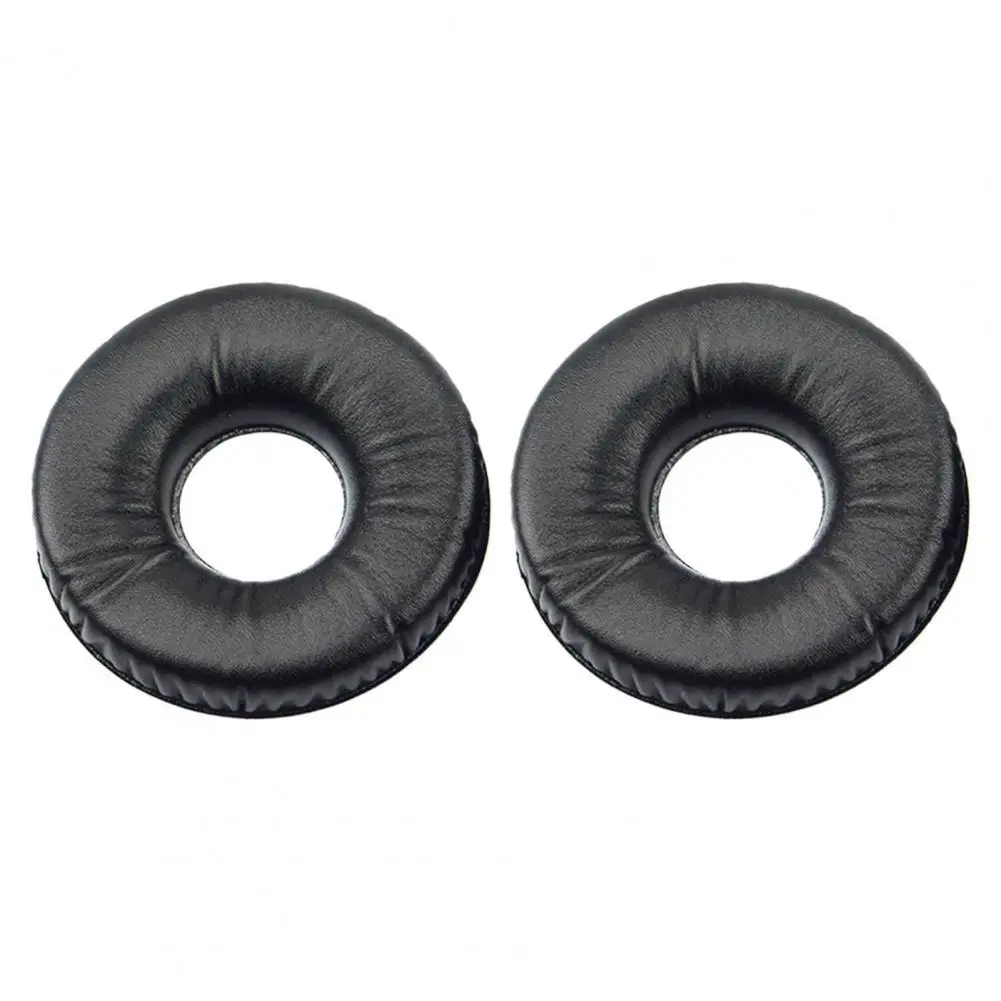 

Flannel 1 Pair Excellent E-sports Headphone Cushions Round Shape Headset Earpads Protective