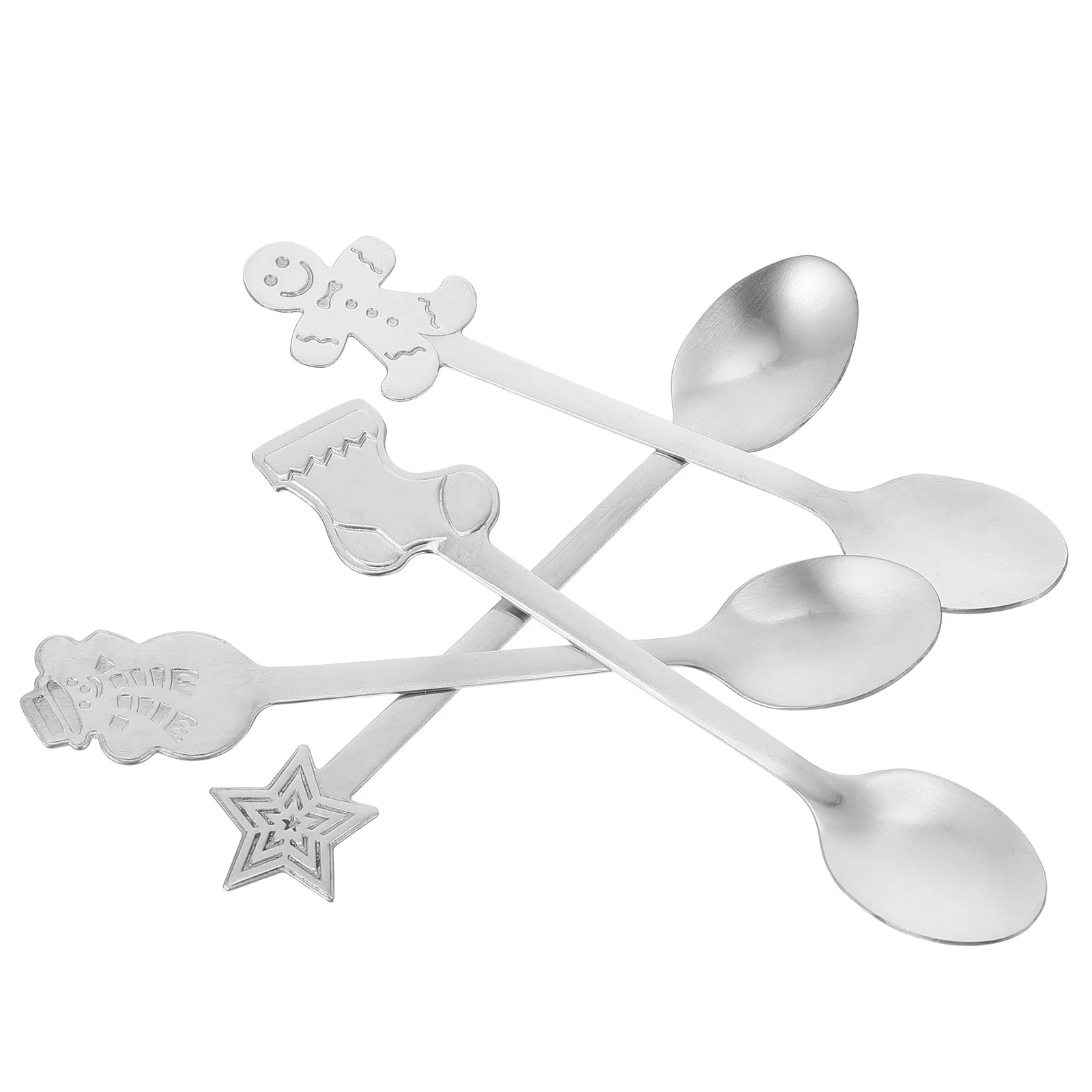 

Spoons Soup Spoon Christmas Cake Teaspoons Holiday Tableware Home Mini Coffee Utensil Kitchen Drink Stirrers Appetizer Tasting