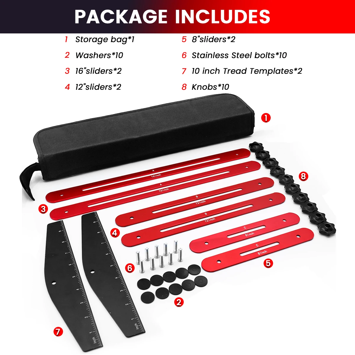 

Инструмент для шаблона ступеней лестницы из алюминиевого сплава