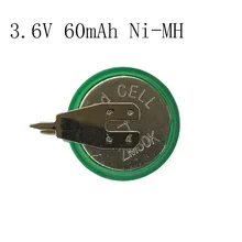 1 개/묶음 3.6V 60mAh Ni-MH 니켈 카드뮴 배터리 데이터 백업 배터리, 메모리 셀 산업용 배터리