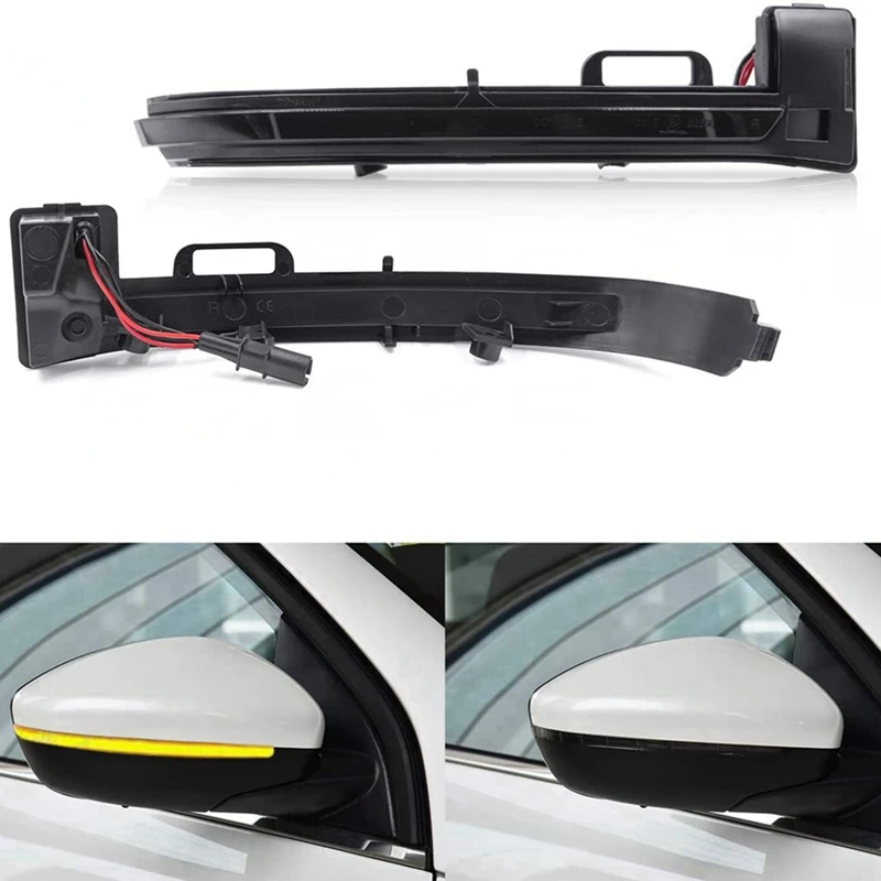 

2X Smoke LED Dynamic Mirror Blinker Light Turn Signal Lamp Amber Light For Peugeot 308 II SW 2013-2019