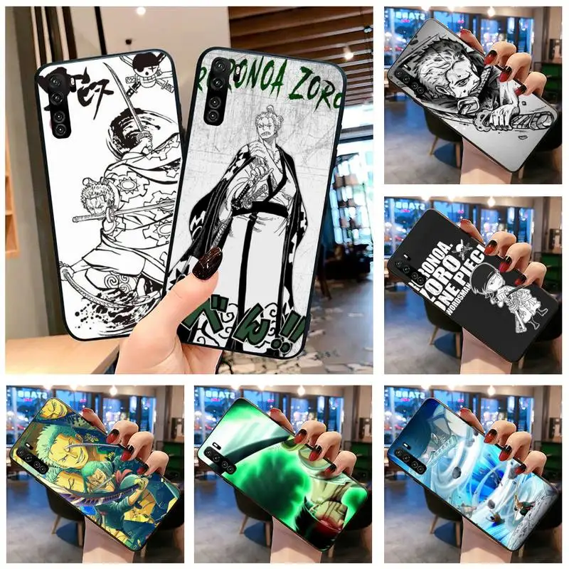 

Anime One Piece Roronoa Zoro Phone Case for Huawei P20 P30 P40 lite E Pro Mate 40 30 20 Pro P Smart 2020 P10