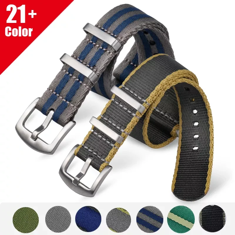 

Premium Quality Nylon Nato Strap 20mm 22mm Seatbelt Watch Band Universal Type Sports For 007 James Bond Watchband Replacement