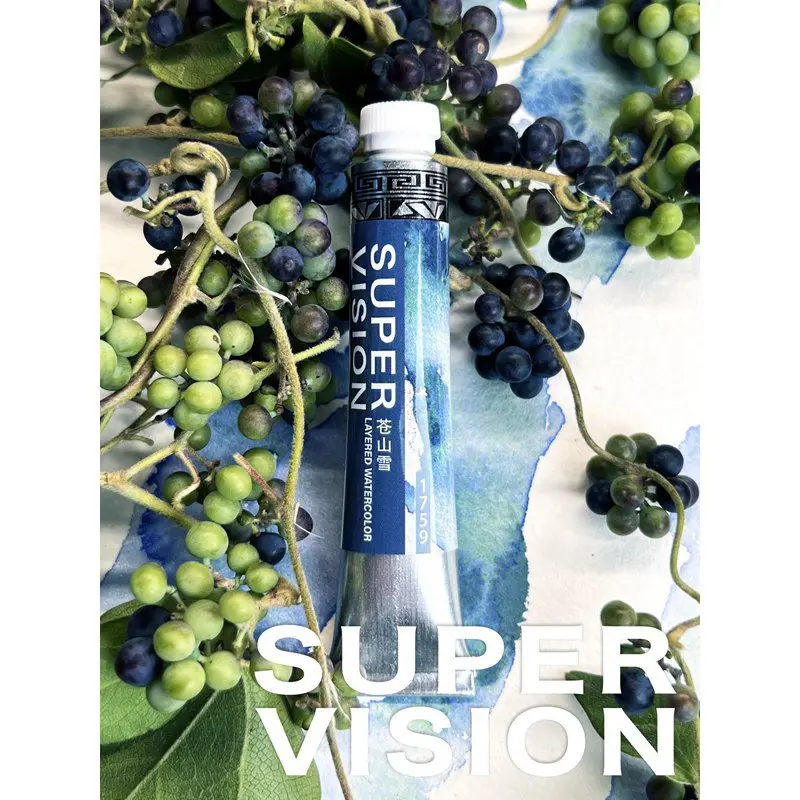 Фото Многослойная минеральная акварельная краска Super Vision, тюбик, 8 мл, 16 цветов, водная краска для художников, живопись, художественные поставщики №1