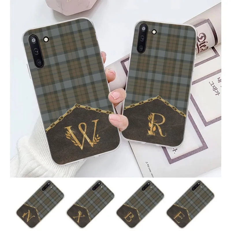 

Чехол для телефона в клетку с надписью для Samsung Galaxy S10 S21 S22 Plus Ultra A91 A51 A21S A12, прозрачный чехол для телефона