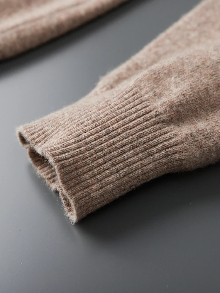 Мужская трикотажная толстовка из 100% мериносовой шерсти модная повседневная