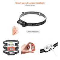universal emergency light adjustable headband lightweight outdoor usb fishing headlight led flashlight headlight