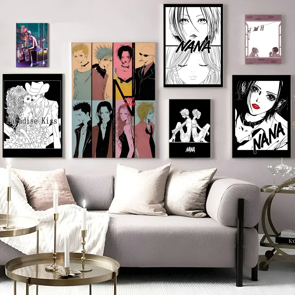 Аниме плакаты на клейкой основе с изображением бара кафе