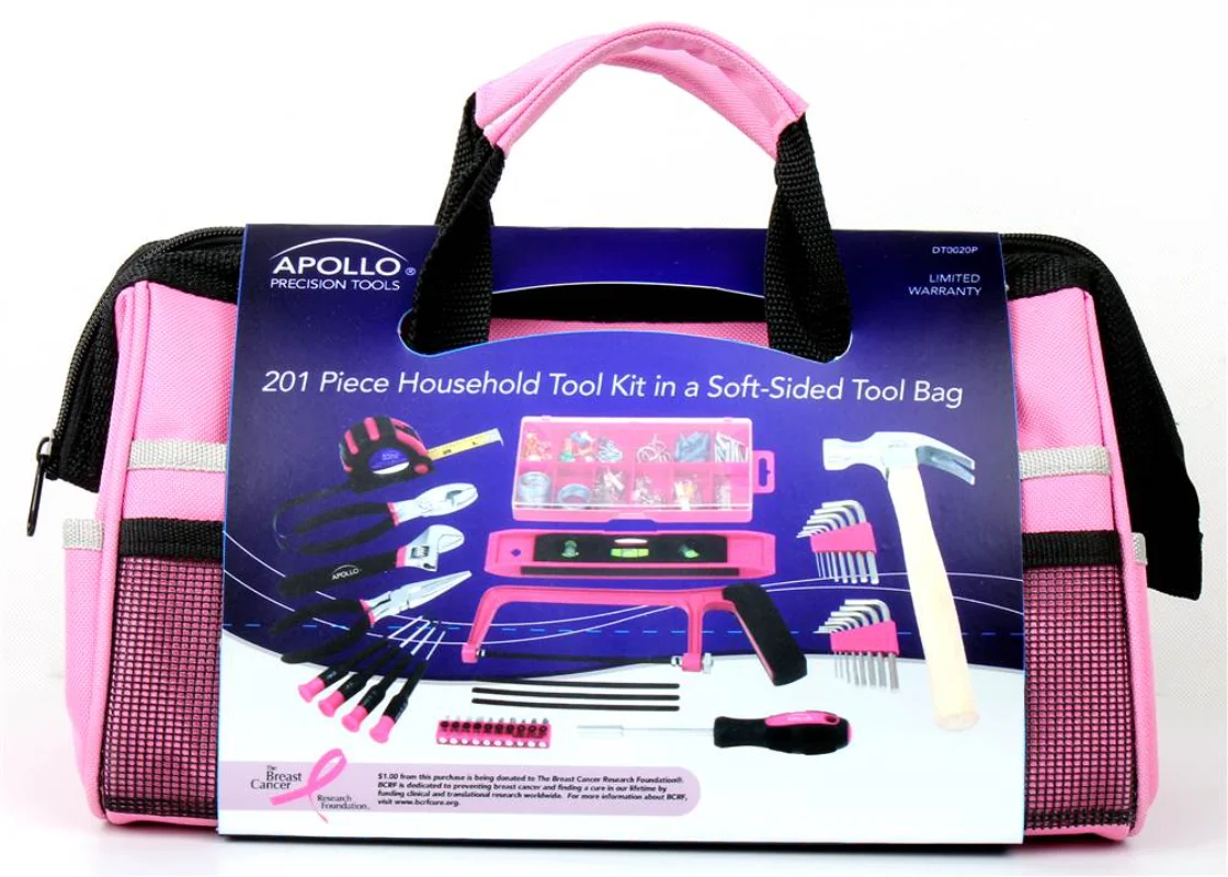 DT0020P 201-Piece Household Tool Kit in Tool Bag, Pink enlarge