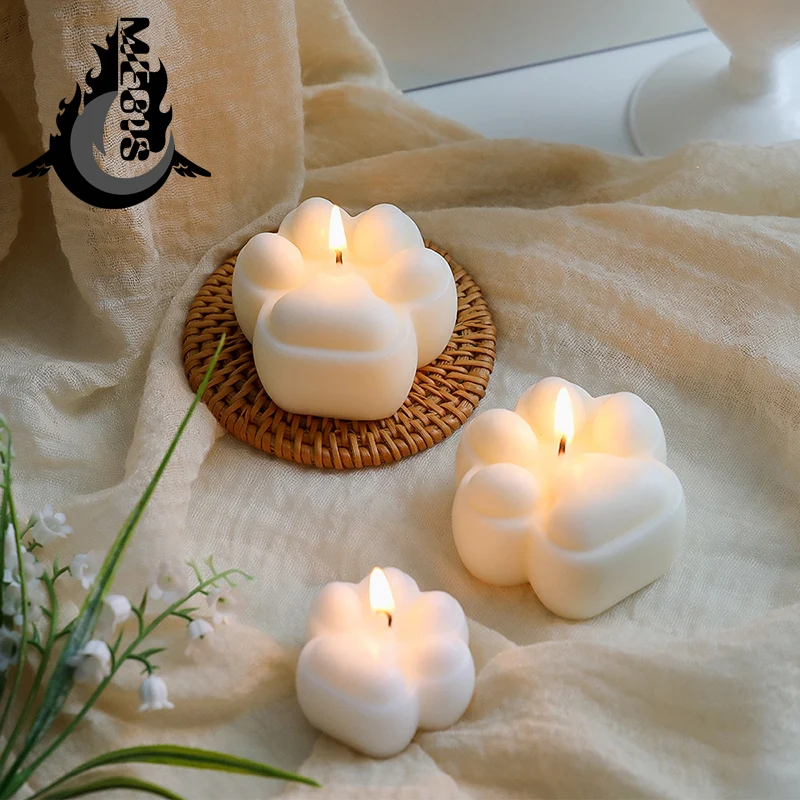 

MEBIS Kawaii Kitten Paw Wax Fragrance Candle Candles Diy Home Decoration Photo Props Cat Footprint Wax Fragrance Candle