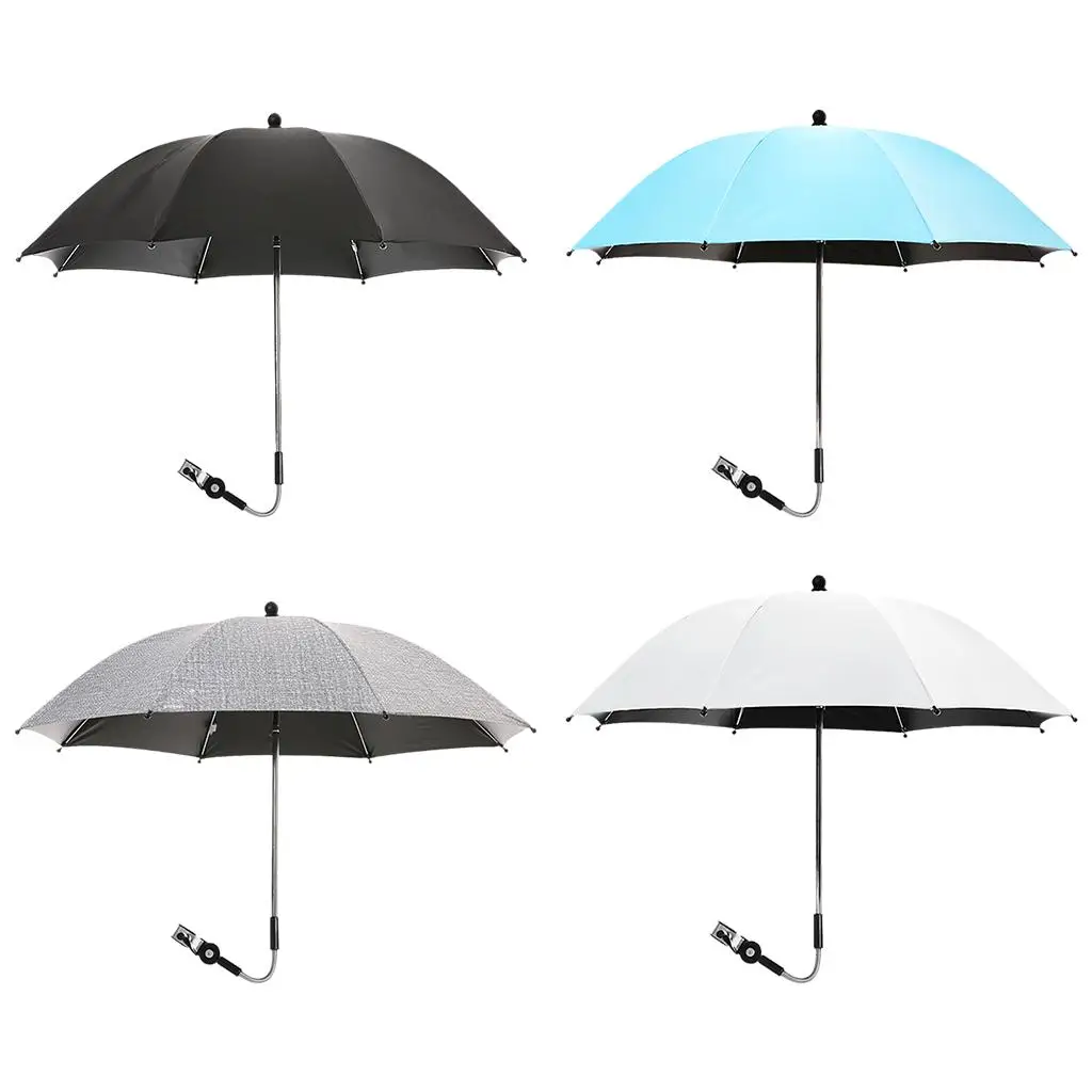 

Adjustable Detachable Baby Stroller Umbrella Infant Pram Pushchair Sun Protection Large Parasol Rain Protecter Canopy