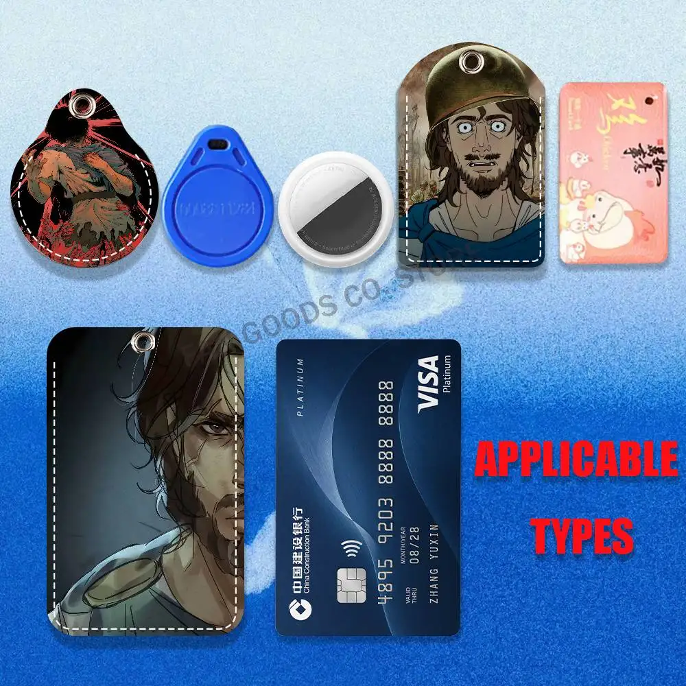 Фото Кожаный картхолдер E-Epic The Musical O-ODYSSEUS Movie Singer Game Anime для хранения ID-карт, пропусков и AirTag-трекеров №3