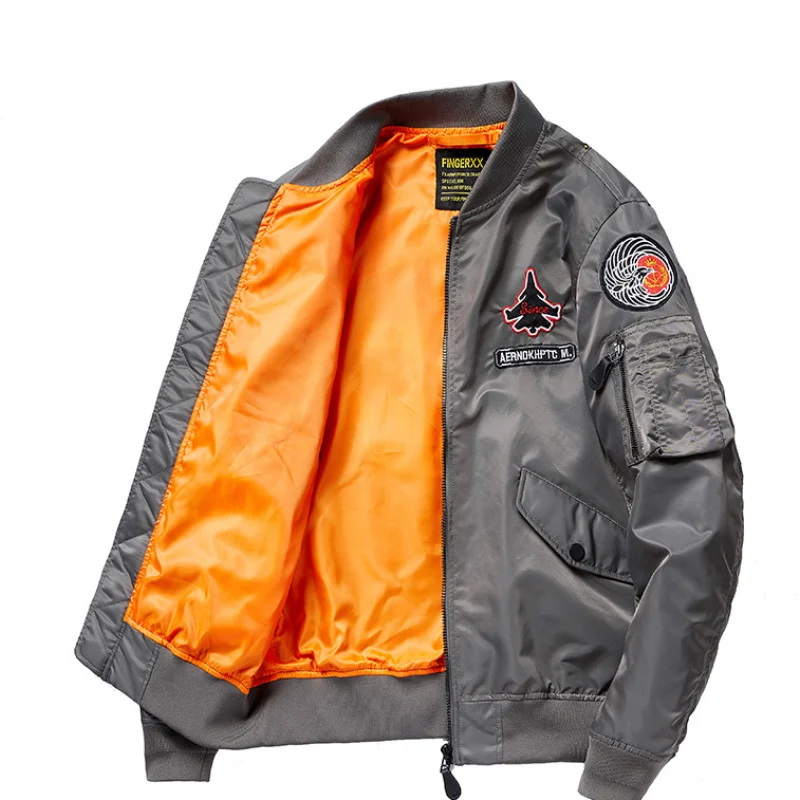 Men's Bomber Jacket Spring and Autumn Embroidery Baseball Uniform Men's Jacket Tide Autumn and Winter Casual Coat Loose Jacket