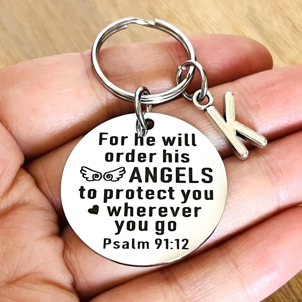 Он закажет своим ангелом защитить вас, куда бы вы ни находились, Библия, Сюжетный брелок, рождественский подарок, религиозные украшения, Христианский подарок