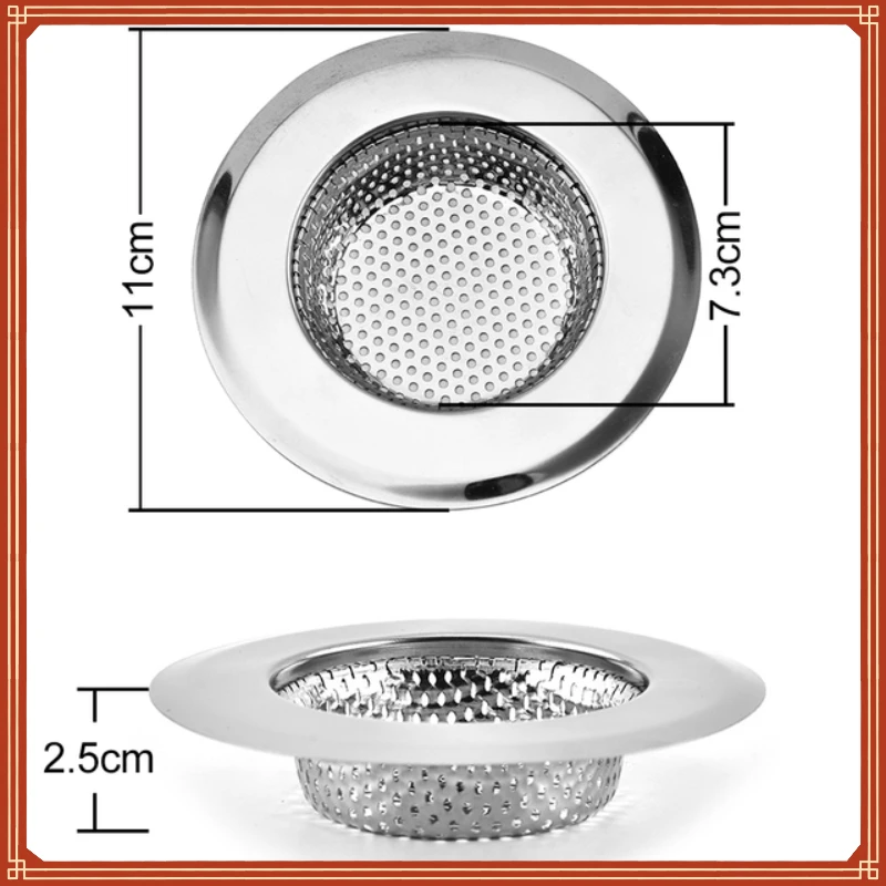 

Sink Filter Mesh Metal Floor Drain Net Food Slag Stopper Plug Shower Bathtub Hair Catcher Deodorant Drainer Cleaner Tool