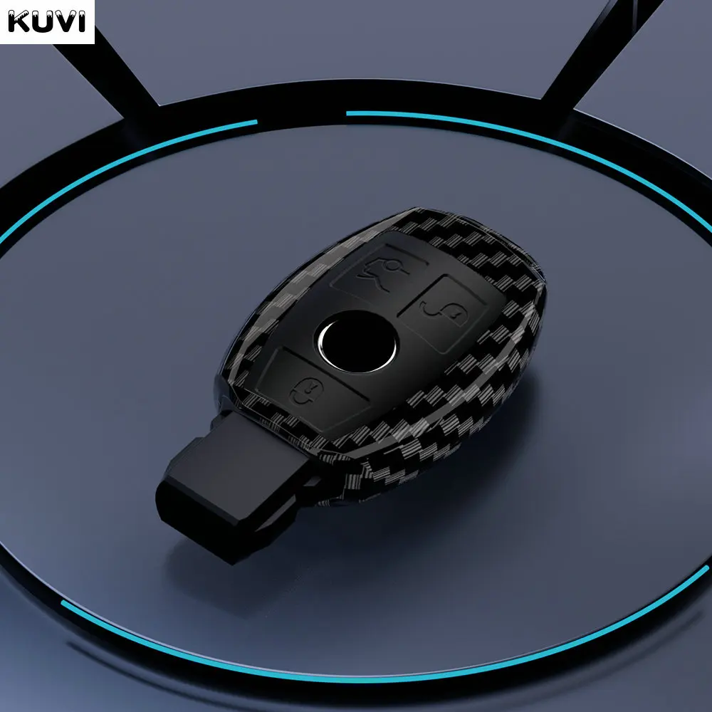 

Чехол Для Ключей Автомобиля Из Углеродного Волокна ABS Для Mercedes Benz A B C E Class GLS GLA GLK GLC CLS CLA AMG W204 W205 ...