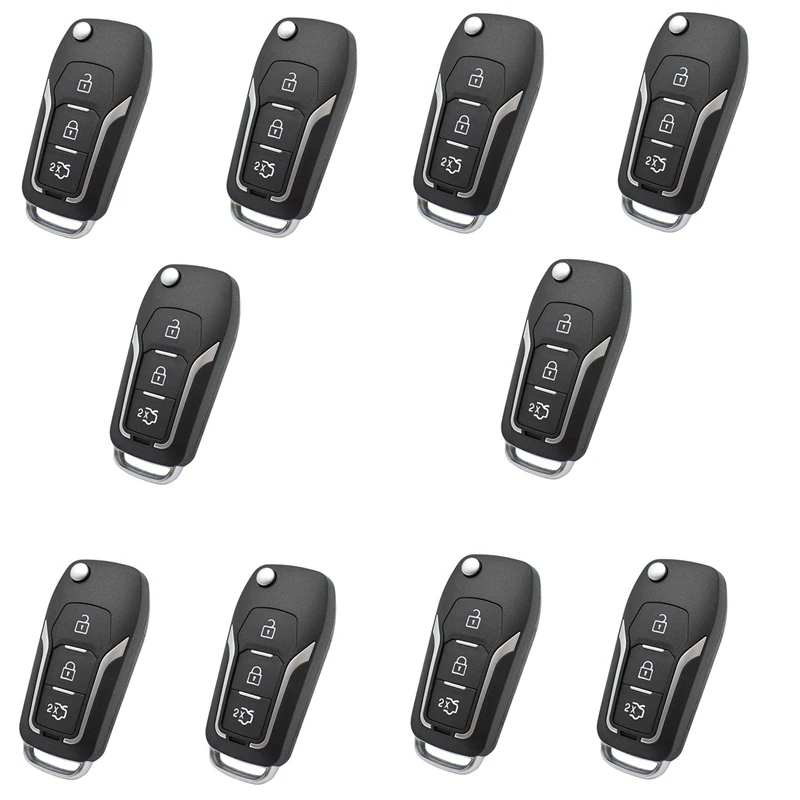 

10X Car Remote Key Shell Case For Ford Focus Fiesta Galaxy Mondeo C-Max Ranger