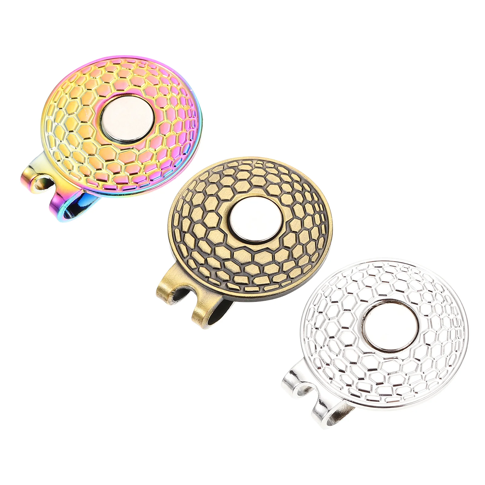 

3 Pcs Man Hat Golf Clip Anti-rust Golfs Marker Delicate Ball Portable Zinc Alloy Miss Supplies
