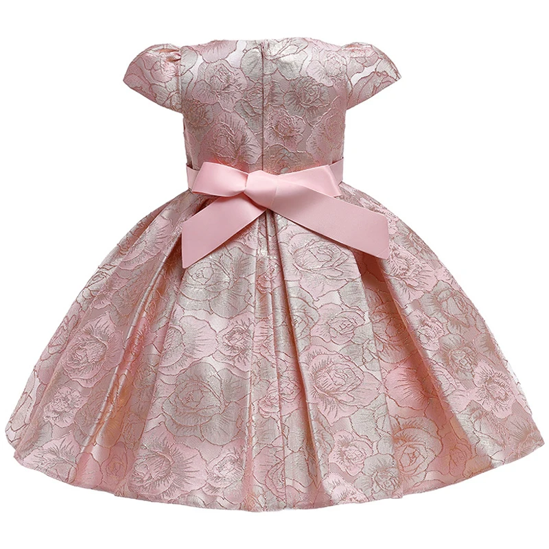 Flower Girls dress for clothes Kids Clothing Elegent jacquard satin Dresses Party Custumes | Детская одежда и обувь
